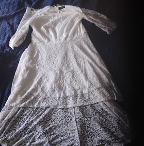 Elegant White Lace Dress